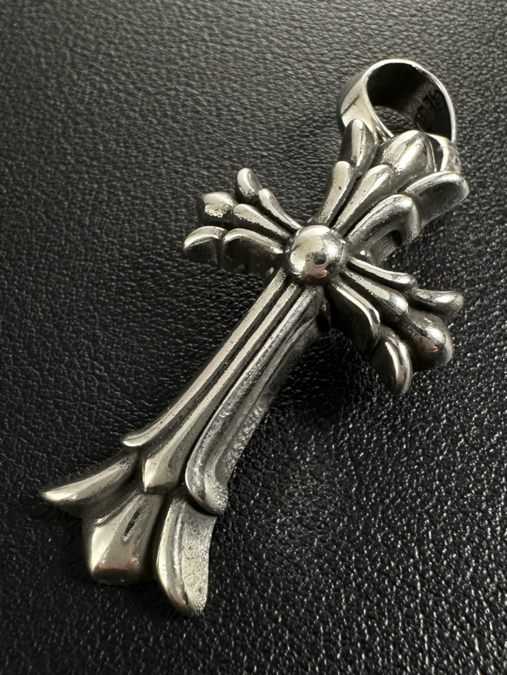 Chrome Hearts Silver Double Cross Pendant
